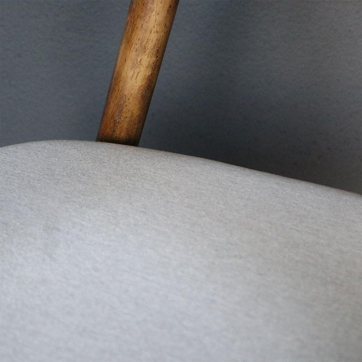 Silla Gyven Madera Caucho Walnut Asiento Lino 55x53x80 cm-2