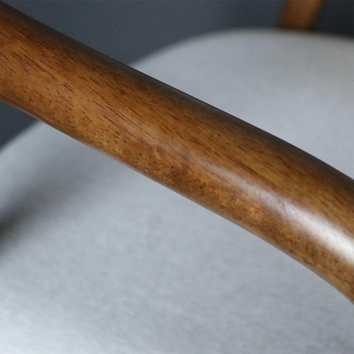 Silla Gyven Madera Caucho Walnut Asiento Lino 55x53x80 cm-3