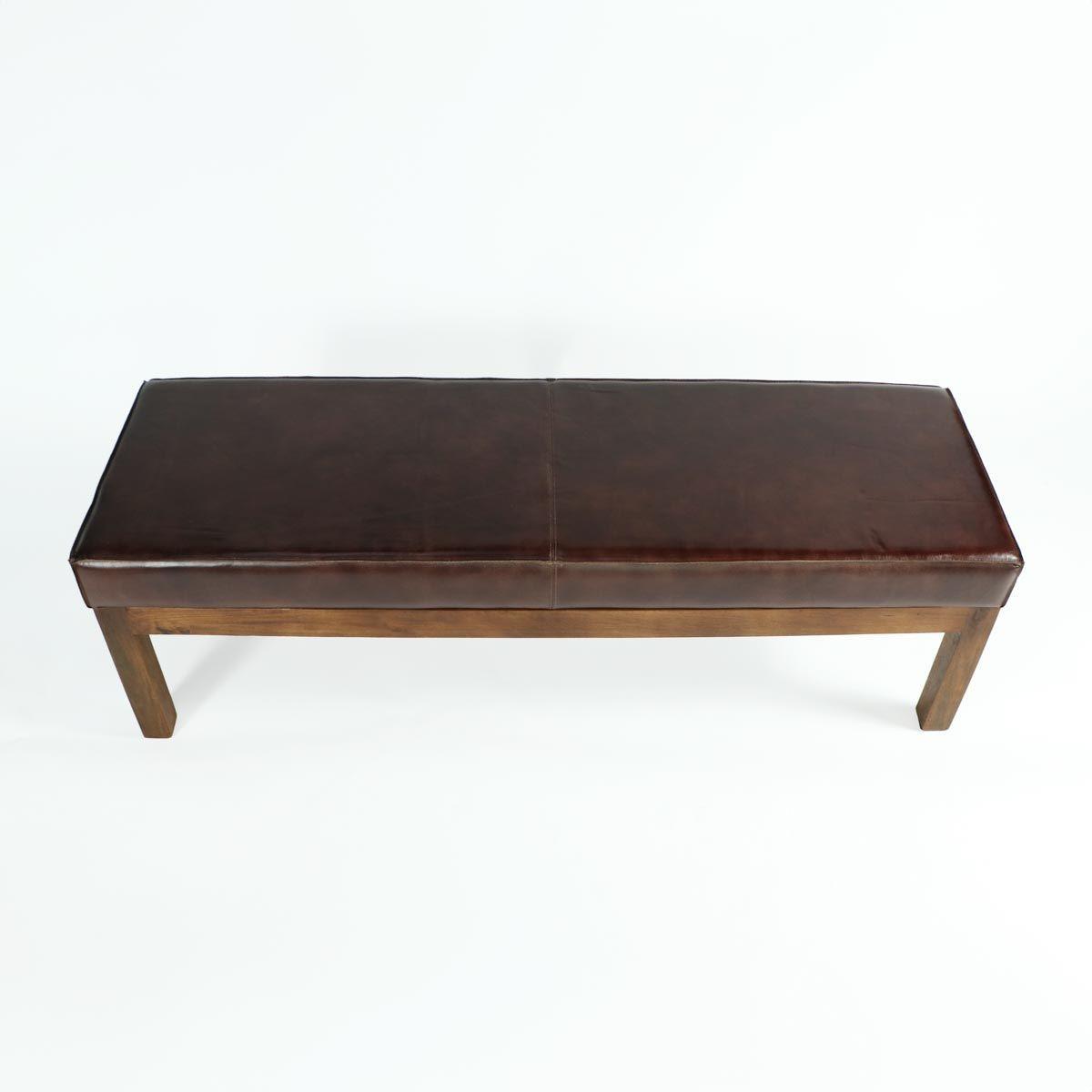 Banca de cuero Alpha Chocolate -1