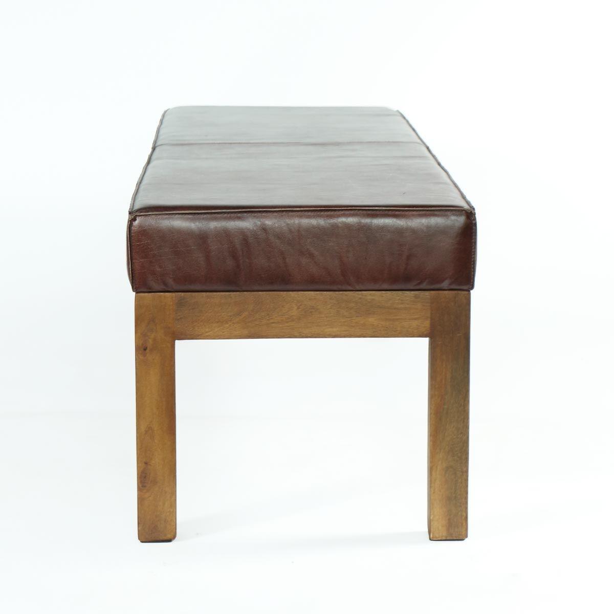 Banca de cuero Alpha Chocolate -3