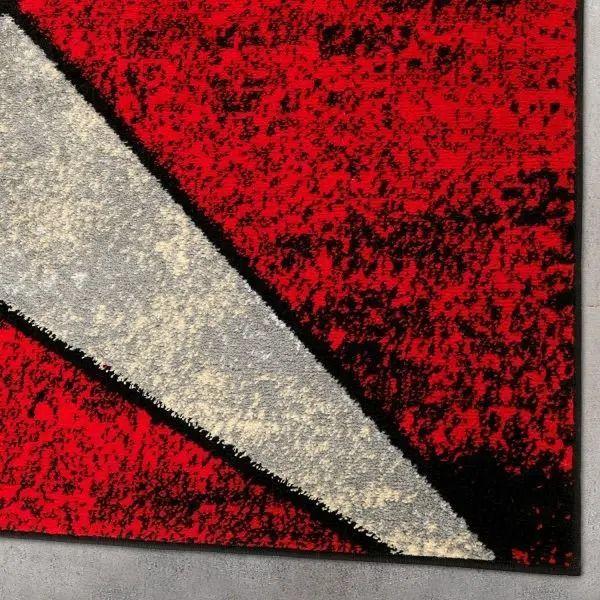 Alfombra Pasillo 70x230  Moderno Rojo-4