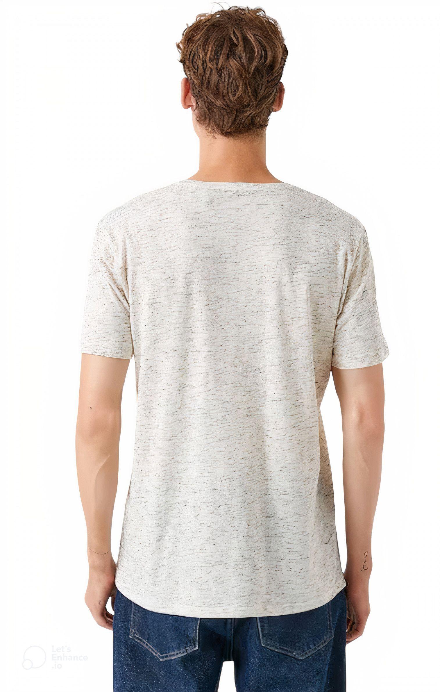 Polera Algodon Casual Cuello Redondo -3