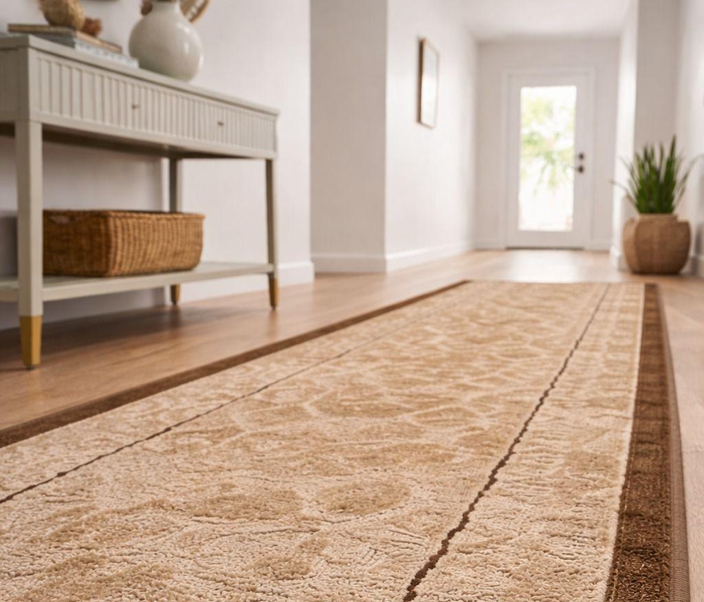 Alfombra de Pasillo Café  67 cm x 5 metros Antideslizante Sin Overlock-2