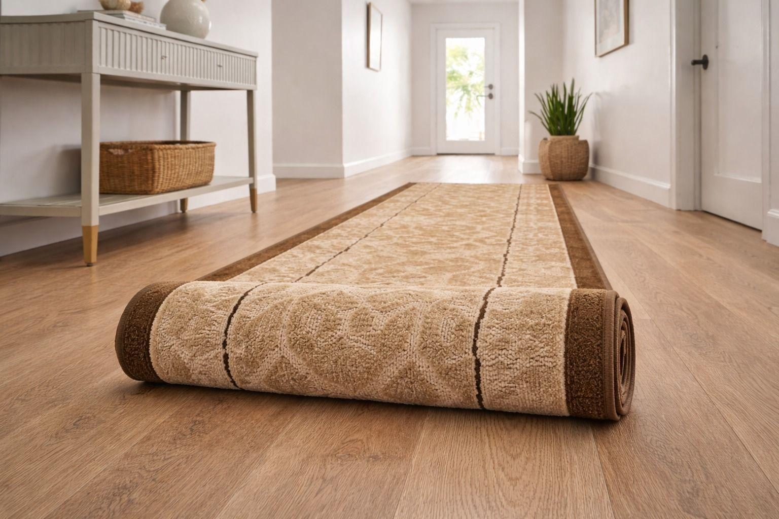 Alfombra de Pasillo Café  67 cm x 5 metros Antideslizante Sin Overlock-3