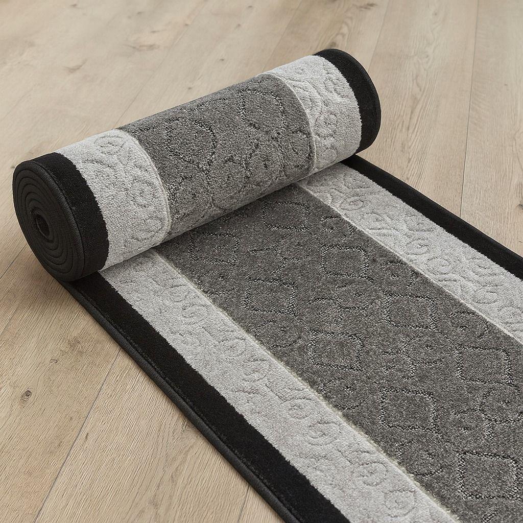 Alfombra de Pasillo Gris  67 cm x 3 metros con Goma Sin Overlock-2