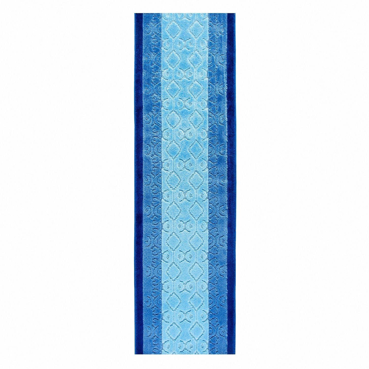 Alfombra de Pasillo Azul  67 cm x 5 metros con Goma Sin Overlock-1