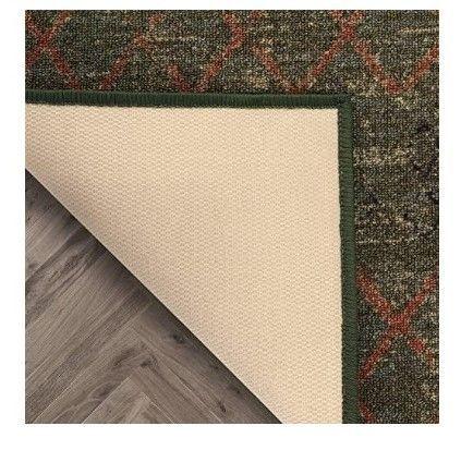 ALFODIA Alfombra Redonda Verde Antideslizante 160x160 cm -2