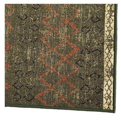 ALFODIA Alfombra Redonda Verde Antideslizante 160x160 cm -5