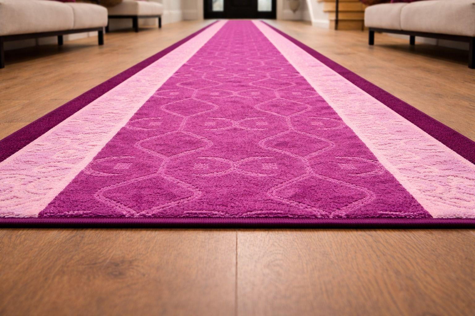 Alfodia Alfombra de Pasillo Azul 70 cm x 4 metros con Goma Sin Overlock-4