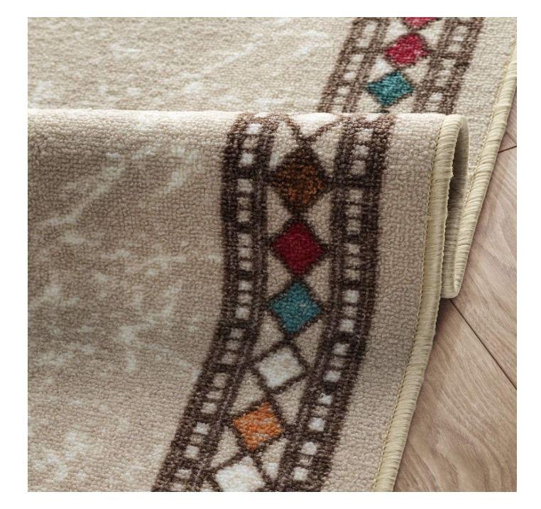 Alfodia Alfombra de Pasillo Crema 70 cm x 3 metros con Goma Sin Overlock-2