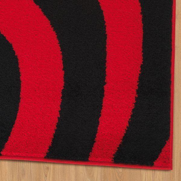 Alfombra de Pasillo Moderna ROJO NEGRO 70x230-4
