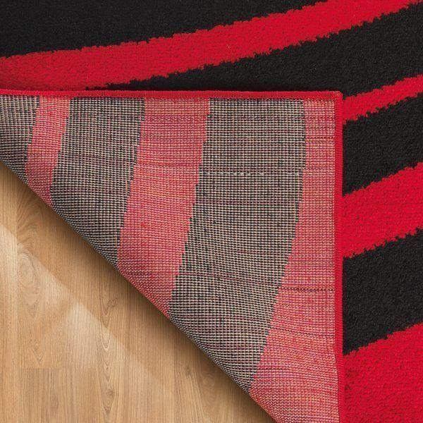 Alfombra de Pasillo Moderna ROJO NEGRO 70x230-4