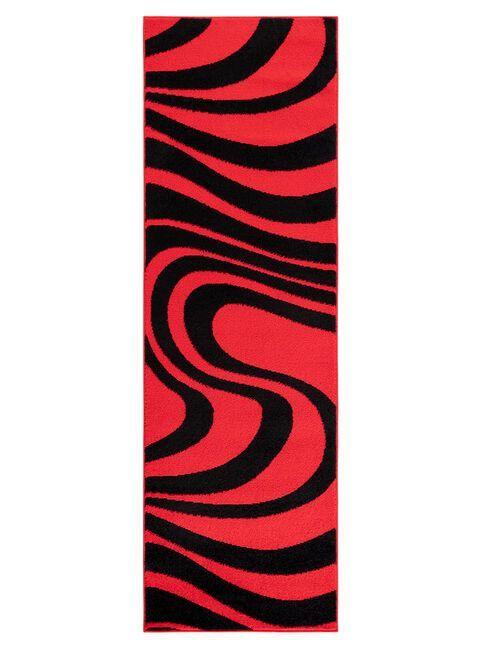 Alfombra de Pasillo Moderna ROJO NEGRO 70x230-5