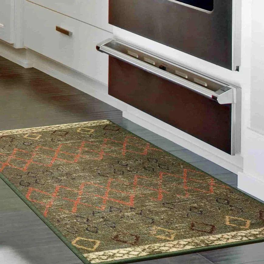 Alfombra Pasillo Verde 60 cm x 5 metros Con Goma ANTIDESLIZANTE-3