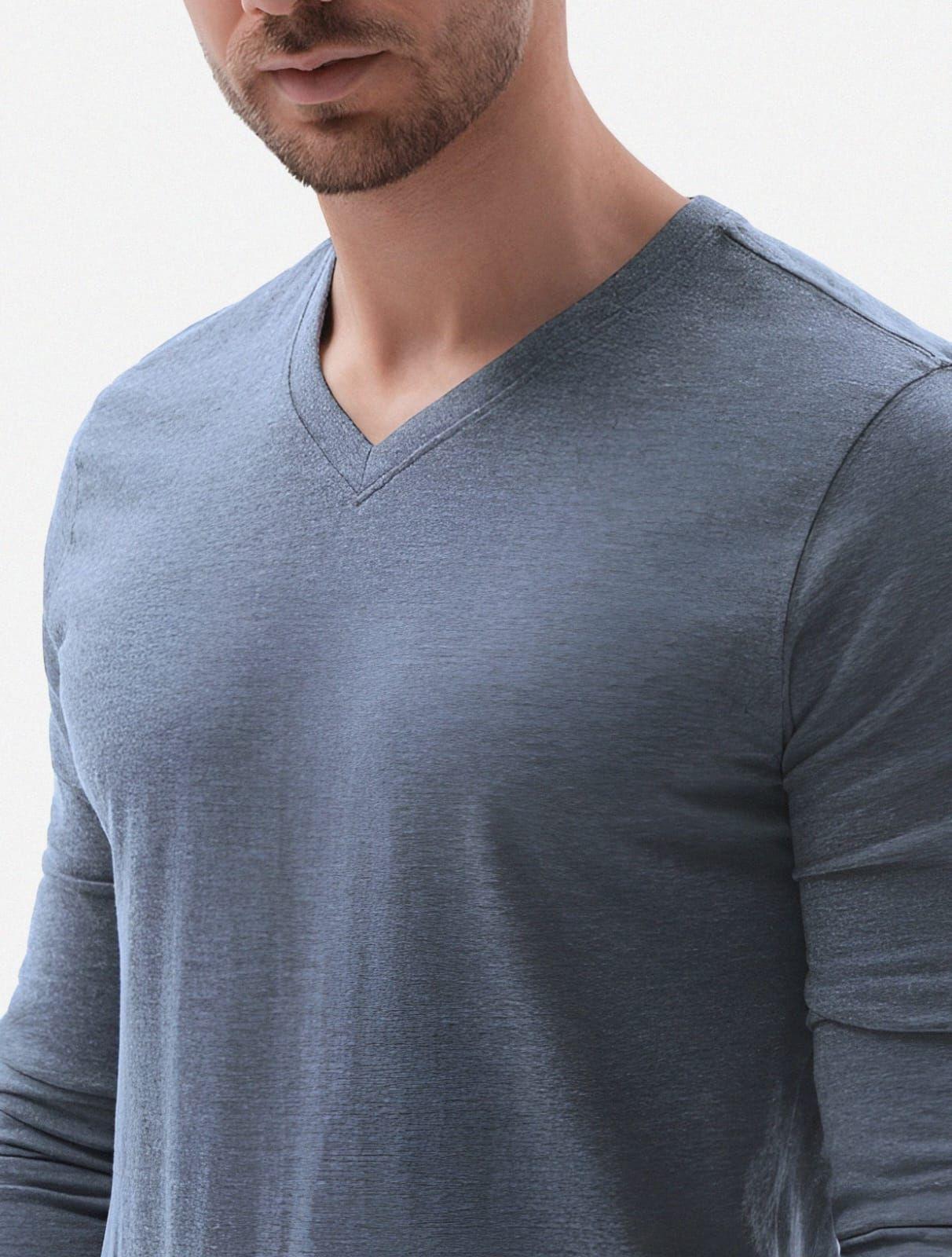 Polera Hombre Algodon Casual Manga Larga -1