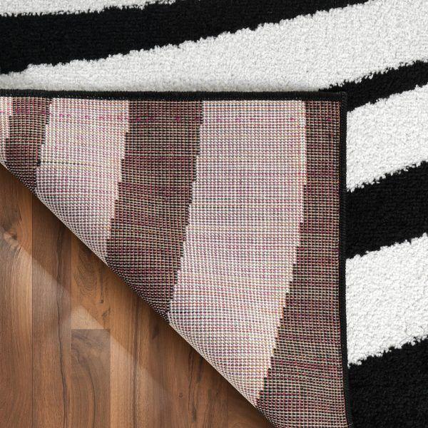 Alfombra Pasillo Negro 70 x 230 cm Moderna-4