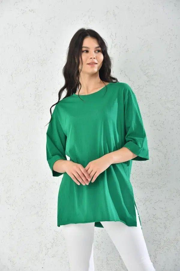 Polera Mujer Verde Talla M-3