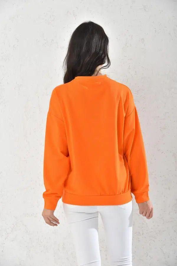 Poleron Mujer Naranja Talla S-3