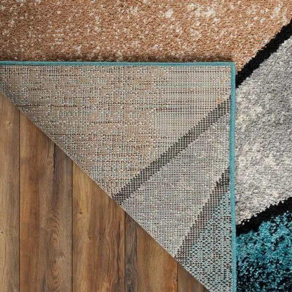 Alfombra Pasillo 70x230 Moderno Azul -4