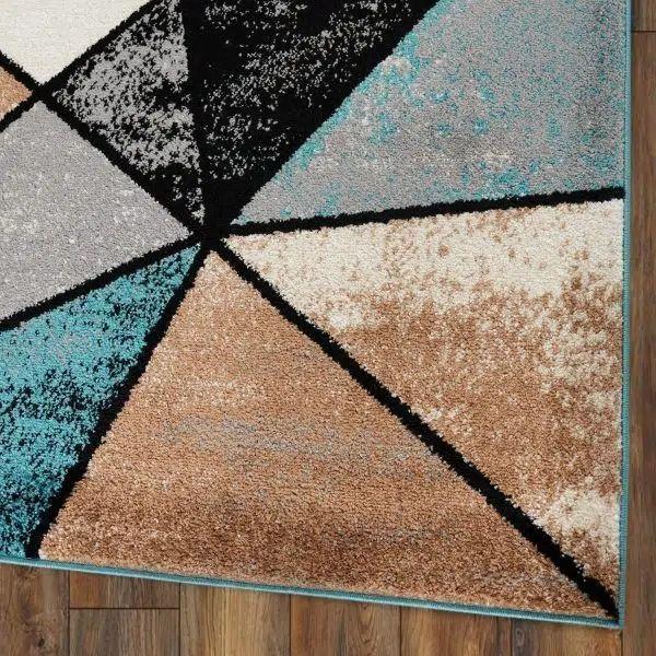 Alfombra Pasillo 70x230 Moderno Azul -5