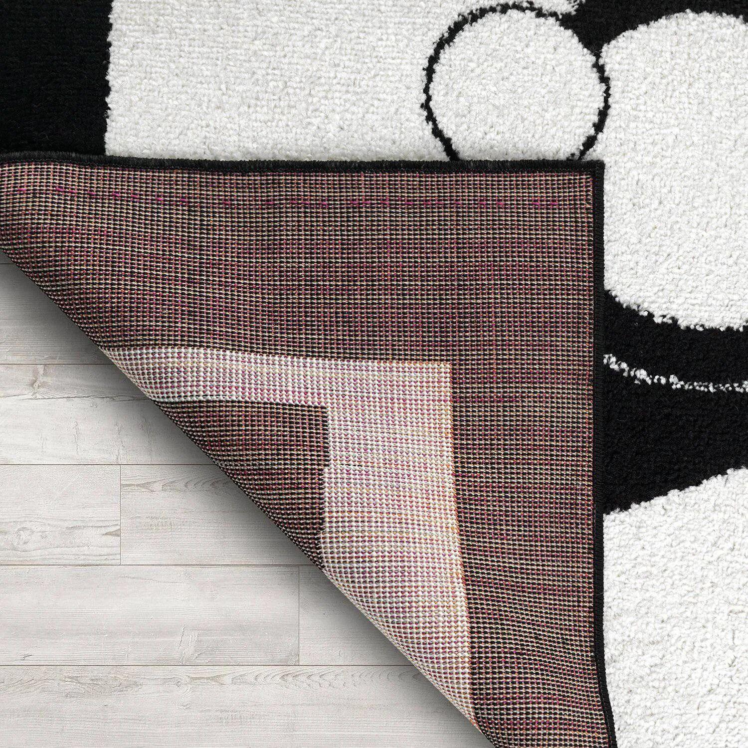 Pack de 2 x Alfombra de Baja de Cama Negro 60 x 90 cm-5