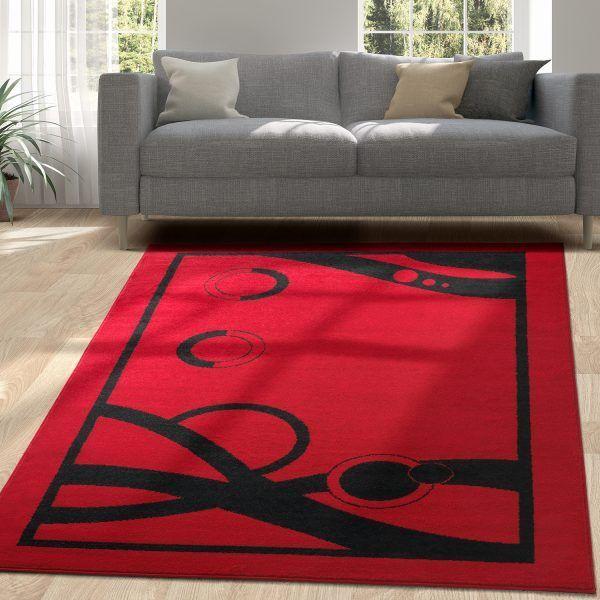Alfombra Rojo 120X180 cm Moderno-5
