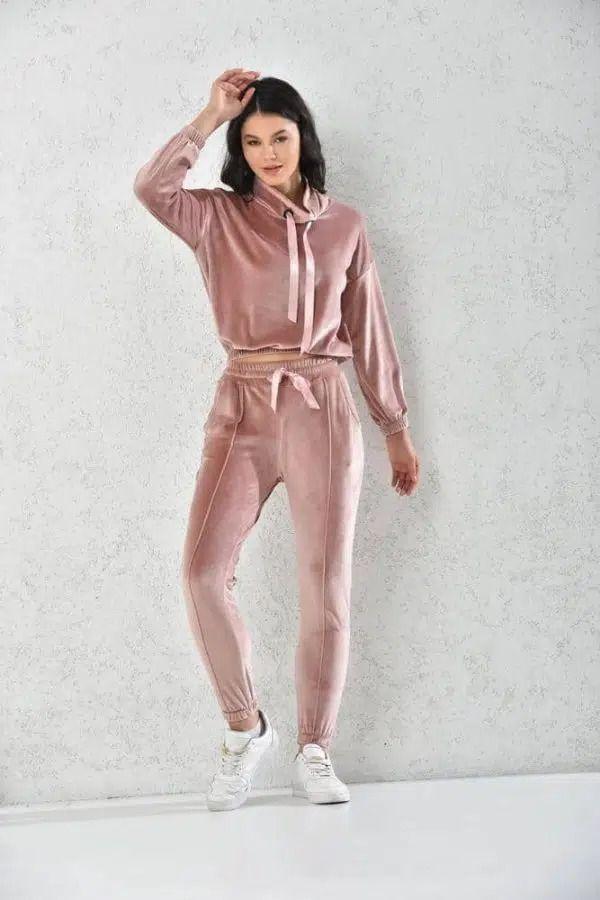 Conjunto Mujer Rosado Pastel Talla S-2