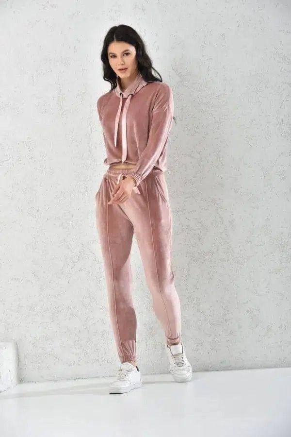 Conjunto Mujer Rosado Pastel Talla S-4