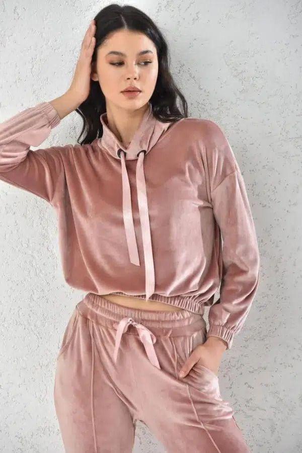 Conjunto Mujer Rosado Pastel Talla S-5