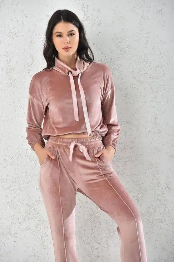 Conjunto Mujer Rosado Pastel Talla S-6