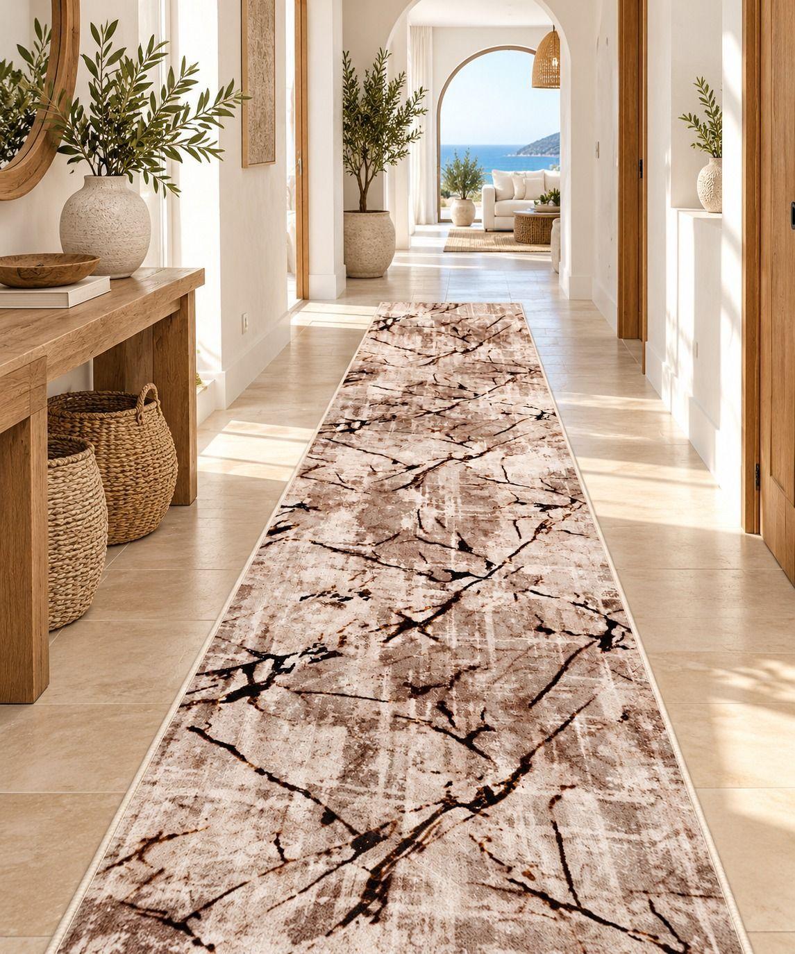 Alfodia Alfombra de pasillo Beige 67 cm x 700 cm-2