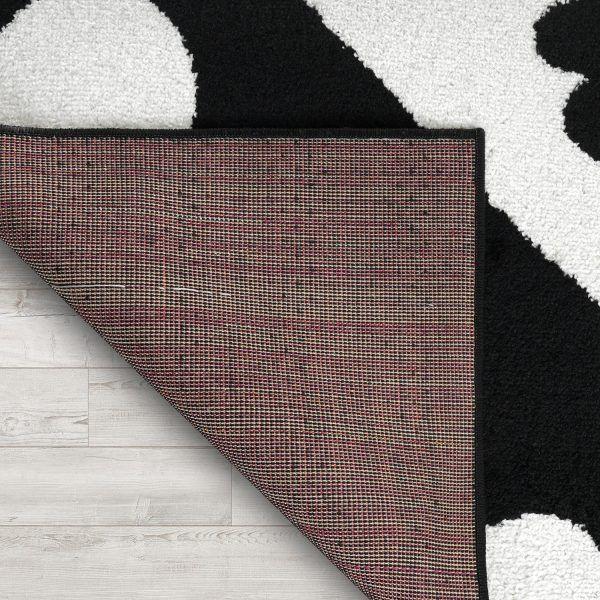 Alfombra Pasillo 70x230 Negro-Blanco Moderno-4