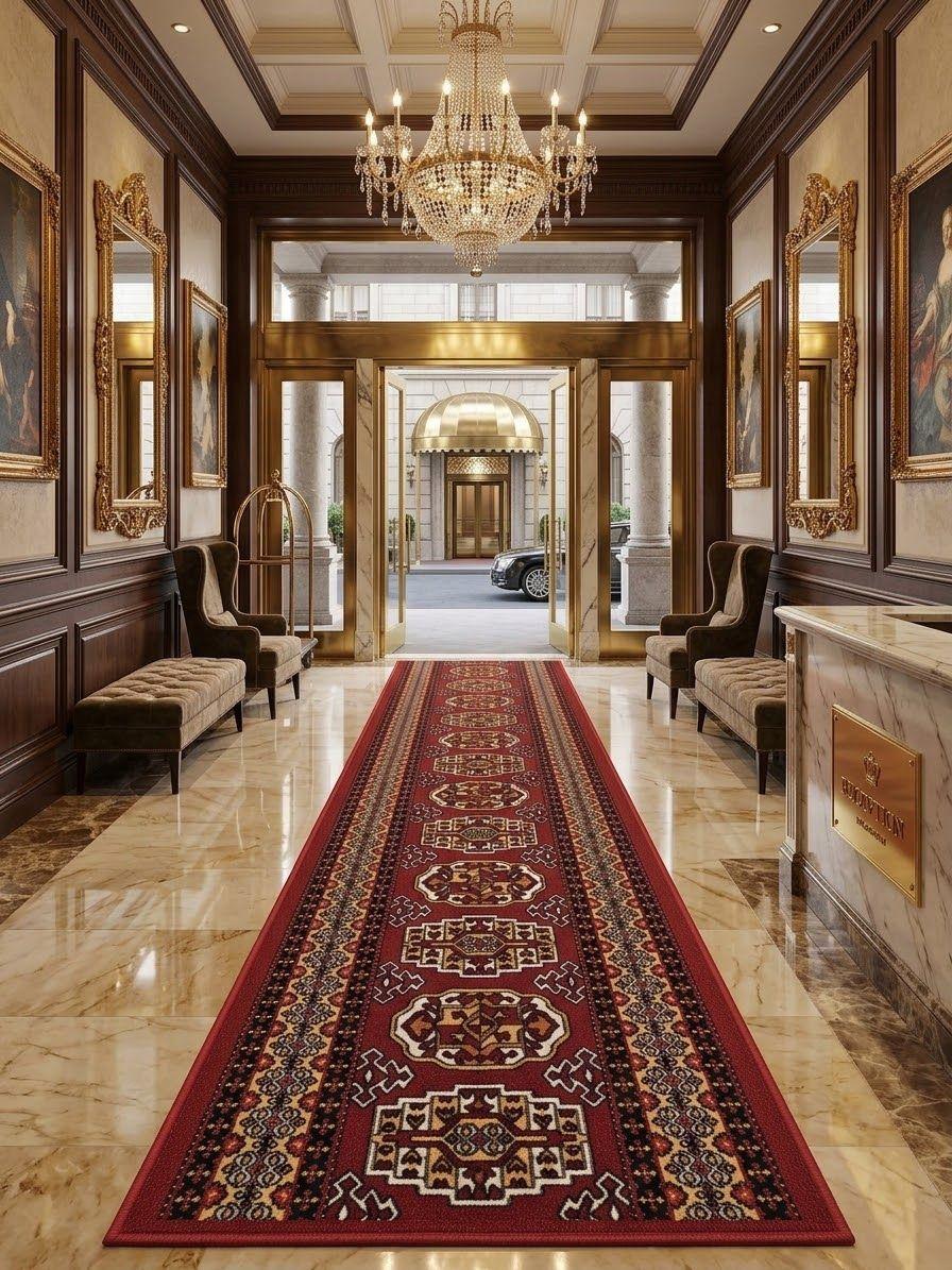 ALFOMBRA DE PASILLO ROJO 67 CM X 3 M-0
