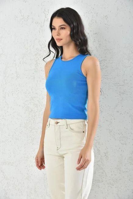 Polera Mujer Azul Talla S-3