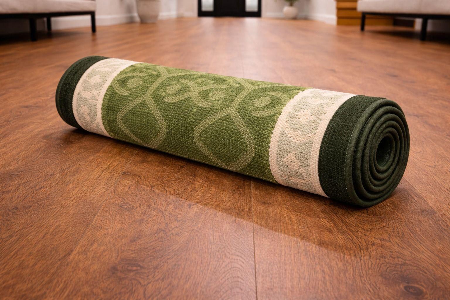 Alfombra de Pasillo Verde 67 cm x 7 metros con Goma Sin Overlock-4
