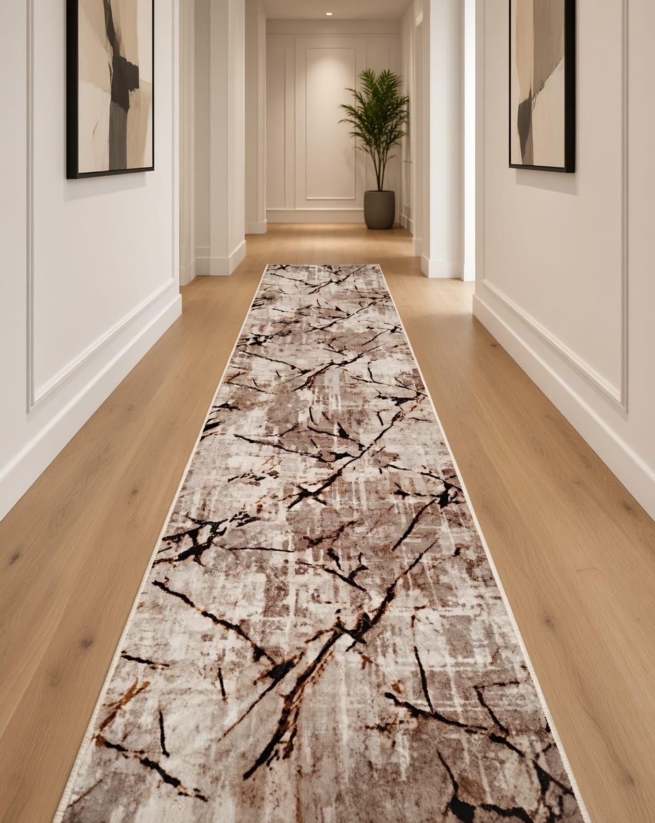 Alfodia Alfombra de pasillo Beige 67 cm x 200 cm-3