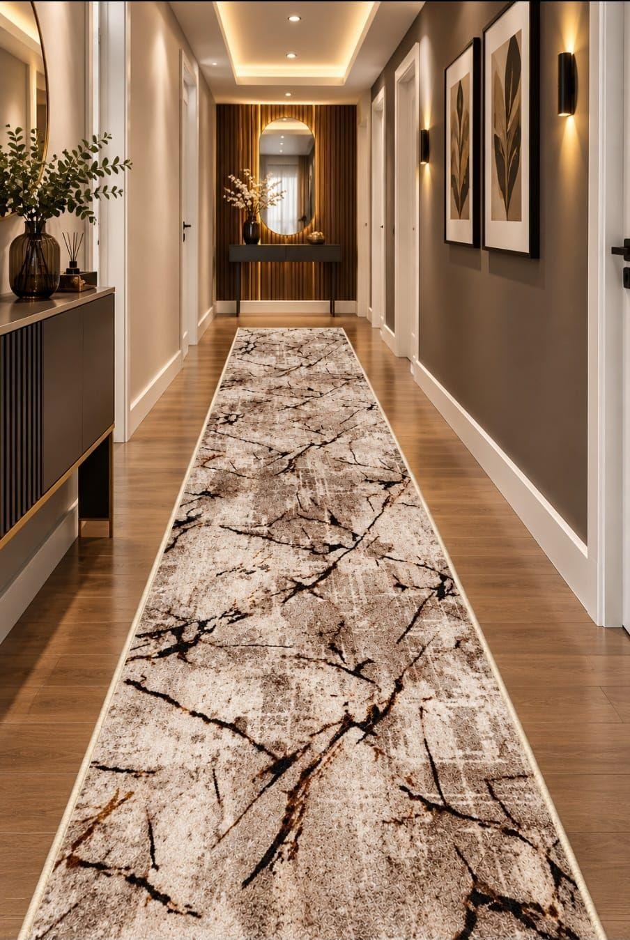 Alfodia Alfombra de pasillo Beige 67 cm x 200 cm-4