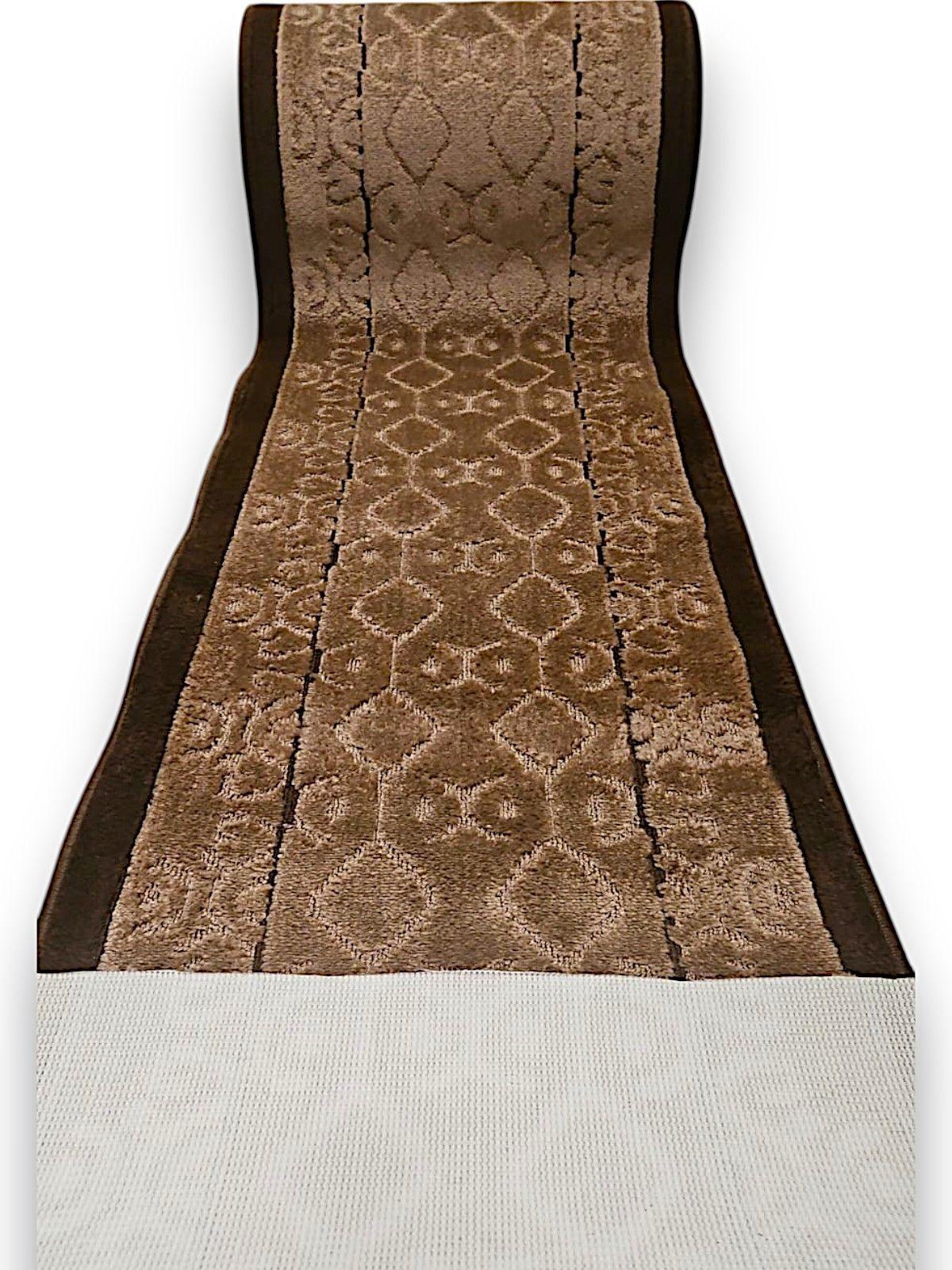Alfombra de Pasillo Café  67 cm x 3 metros Antideslizante Sin Overlock-2