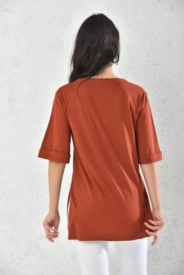 Polera Mujer Terracotta Talla M-5