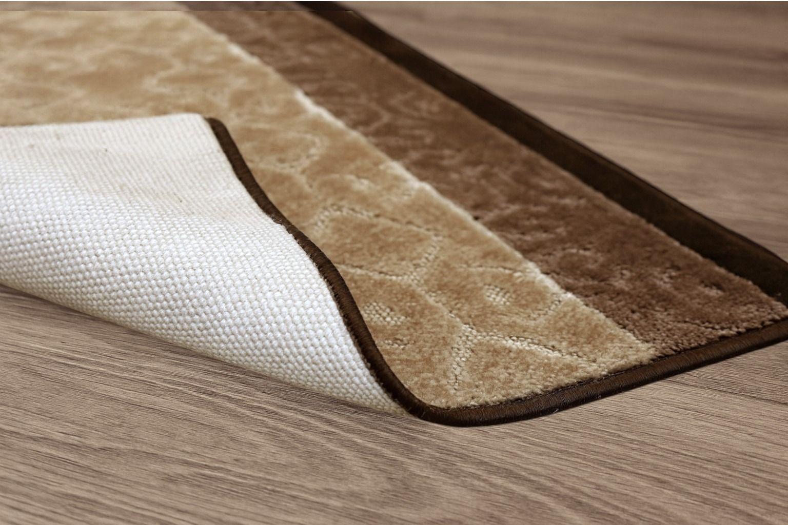 Alfombra Pasillo 70 cm x 3 metros  Café Antideslizante Sin Overlock -3