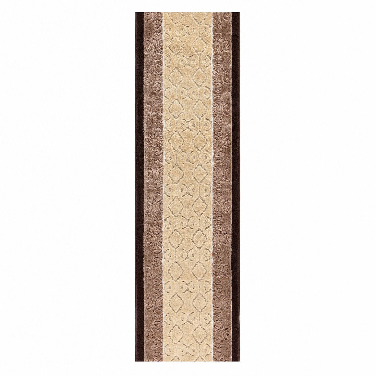 Alfombra Pasillo 70 cm x 3 metros  Café Antideslizante Sin Overlock -4