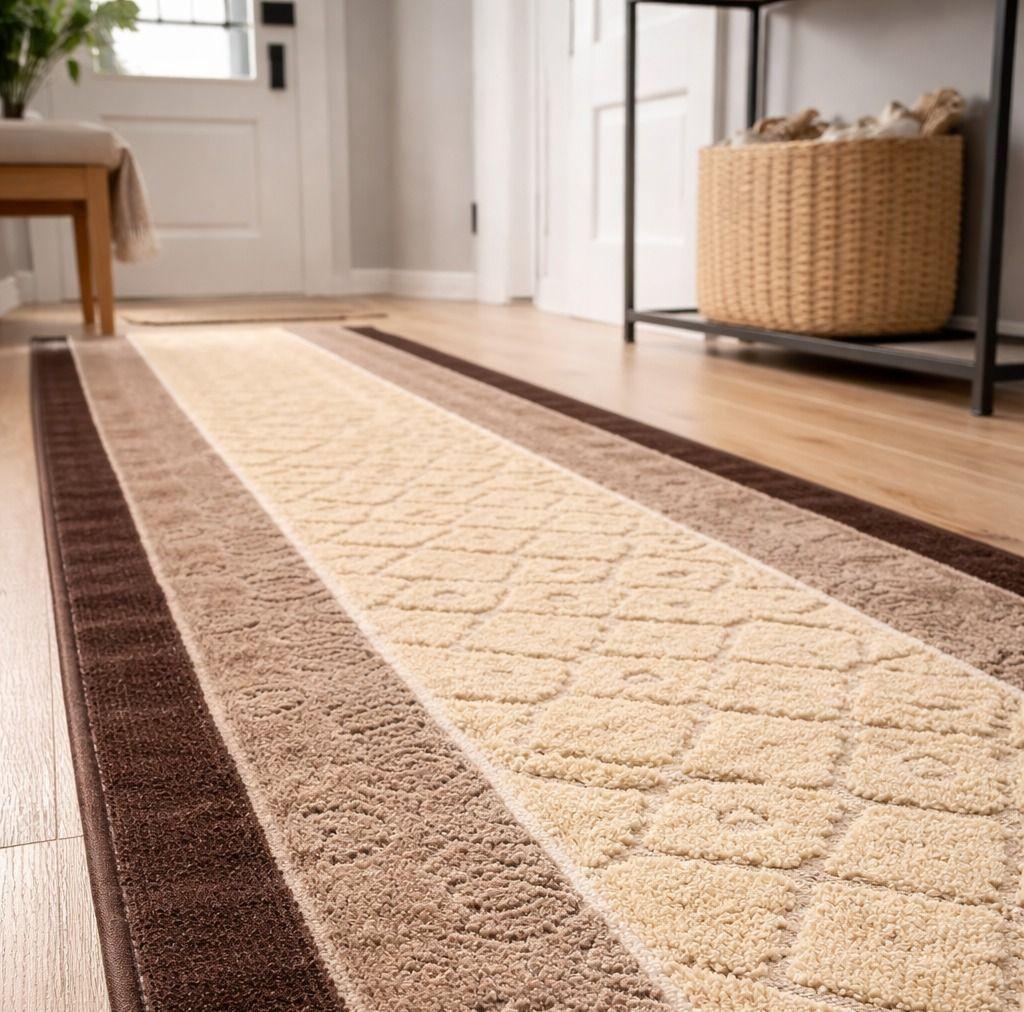 Alfombra Pasillo Café 67 cm x 7 metros con Goma Sin Overlock-3