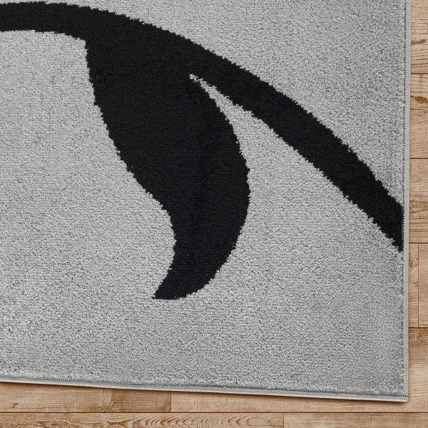 Alfombra Pasillo 70x230 Moderno Gris Negro -3