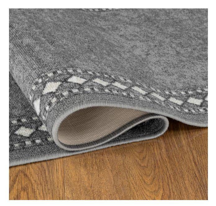 Alfodia Alfombra de Pasillo Gris 70 cm x 3 metros con Goma Sin Overlock-2