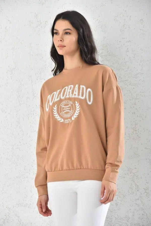 Poleron Mujer Beige Talla S-2