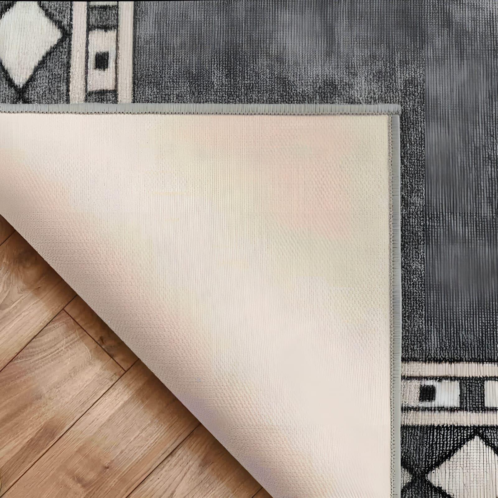 ALFODIA Alfombra de Pasillo Gris 60 x 210 cm Con Goma -3