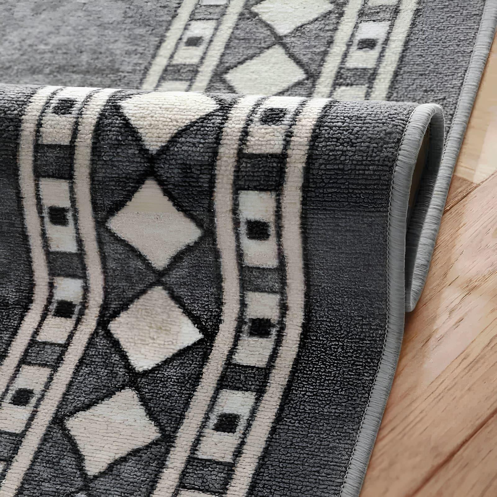 ALFODIA Alfombra de Pasillo Gris 60 x 210 cm Con Goma -4