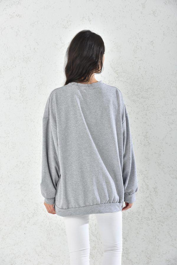 Poleron Oversize Mujer Gris Sarah&Ella-5