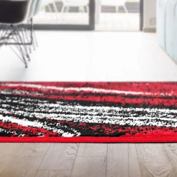 Alfombra Pasillo 70x230 Rojo Moderno -2