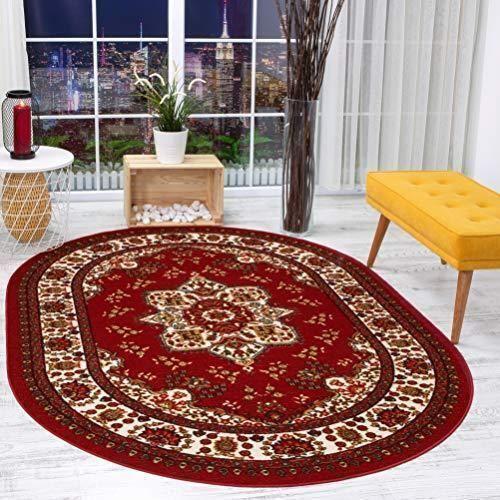 Alfombra Alfodia Redonda Negro 150x150 Cm Antideslizante Estilo Persa-0